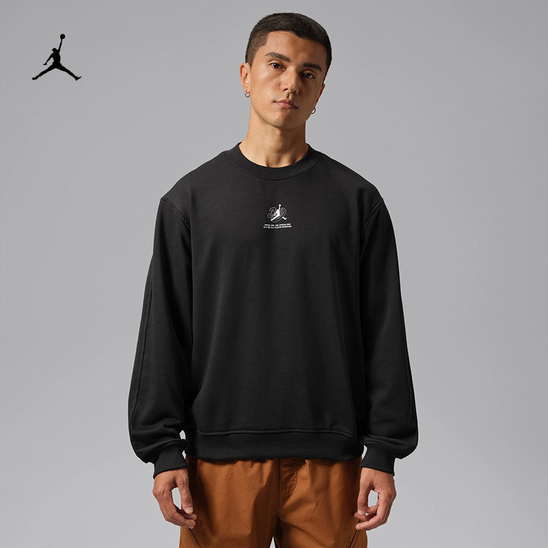 耐克/NIKE JORDAN男子运动宽松休闲大灌篮印花卫衣JA1030-010-100