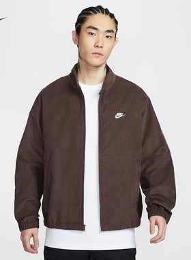 耐克/NIKE男子运动宽松休闲哈灵顿灯芯绒翻领夹克外套IR0105-237
