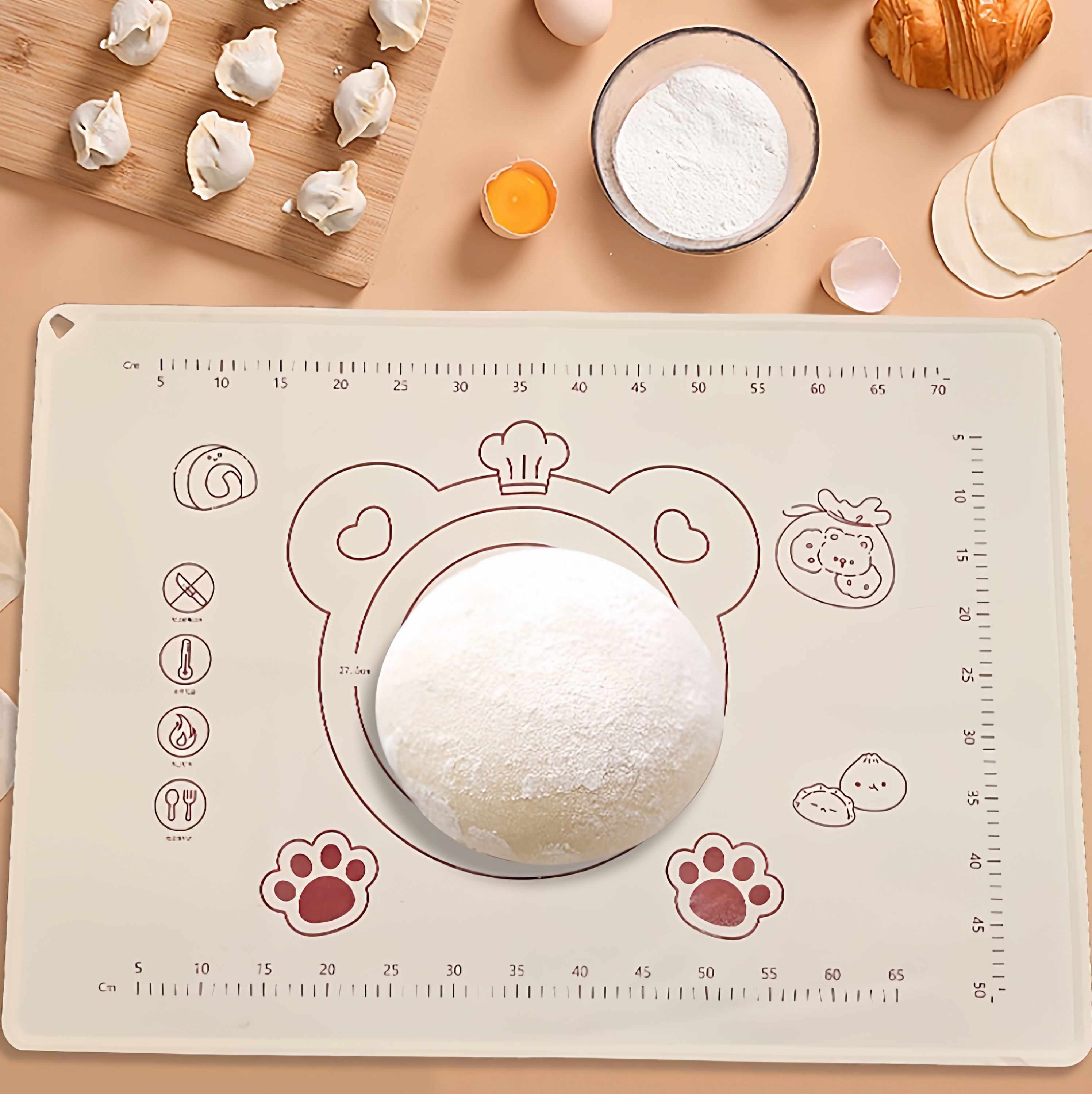 加厚加大食品级硅胶揉面垫不粘案板家用烘焙工具和面垫厨房擀面垫