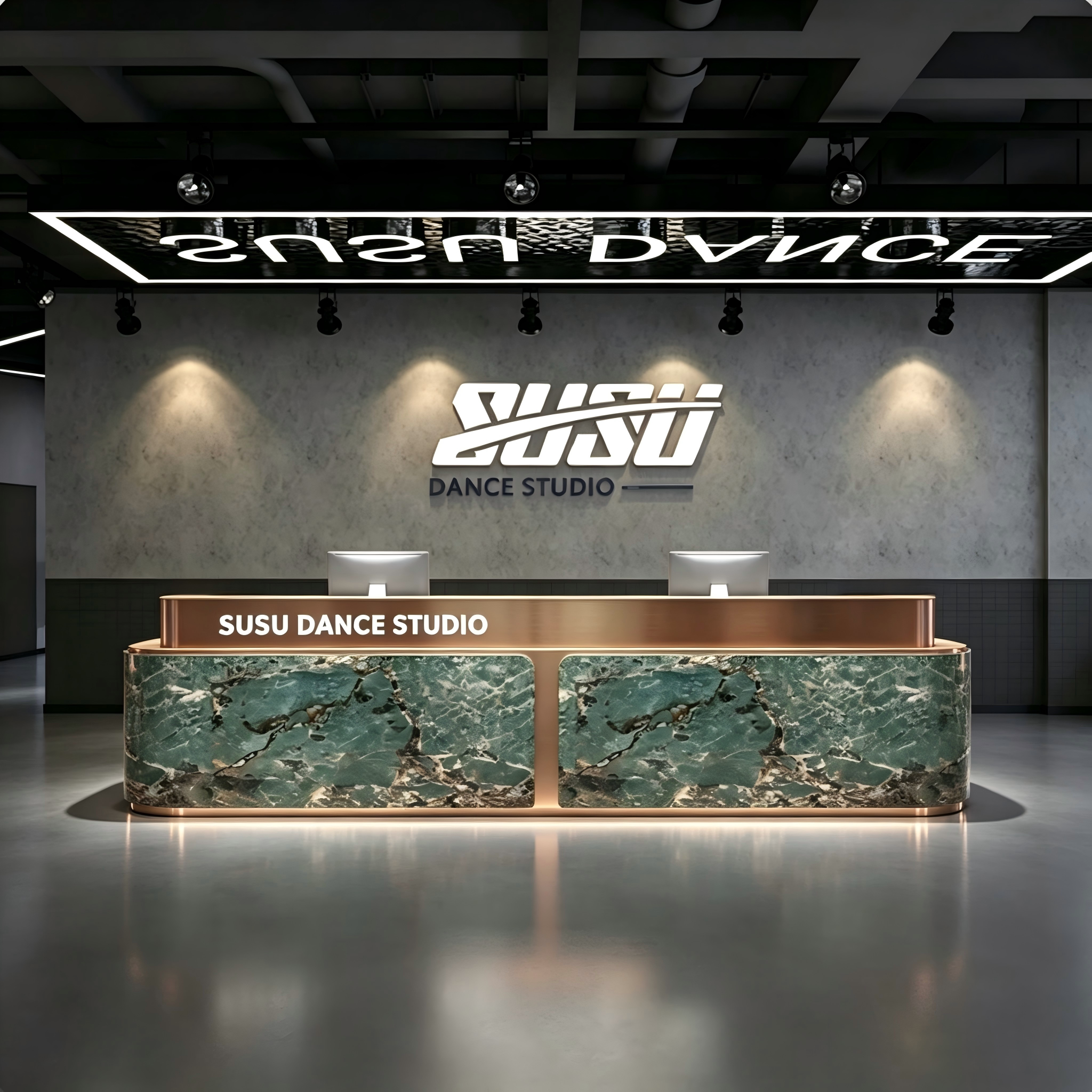 公司接待台前台简约现代服装店柜台美容院前台酒店吧台收银台