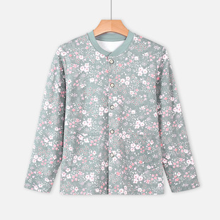 老人保暖秋冬长袖加肥2025纯棉秋衣女中老年开衫大码打底睡衣系扣