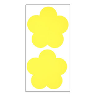 10cm大号花朵贴纸名字手写姓名贴彩色花型即时不干胶标签可定制幼儿园衣服自粘儿童数字编号形状便利贴大尺寸