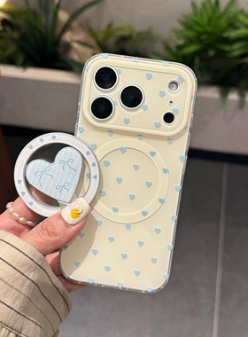 日韩蓝爱心蝴蝶结折叠磁吸支架适用魅族22/20/meizu 21Pro手机壳note16趣味9新款18S/16/17PRO防摔套ucky08