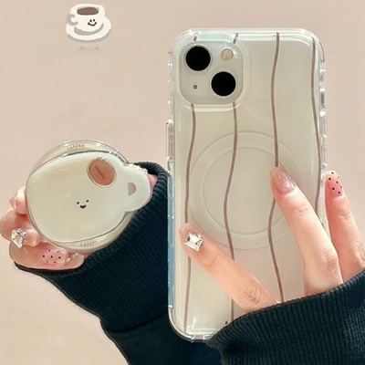 极简旋转咖啡杯子磁吸支架适用A6/5/OPPO Reno16/15/14/13.12F手机壳Find X9SPro小众X8S+X7ultra创意A3X/A98