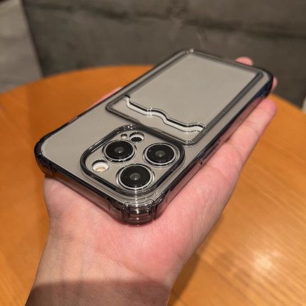 可放照片插卡包防摔适用K60至尊版小米15/14手机壳13PRO透明14T黑灰色K70红米TURBO3钱包12T一体NOTE13PRO软