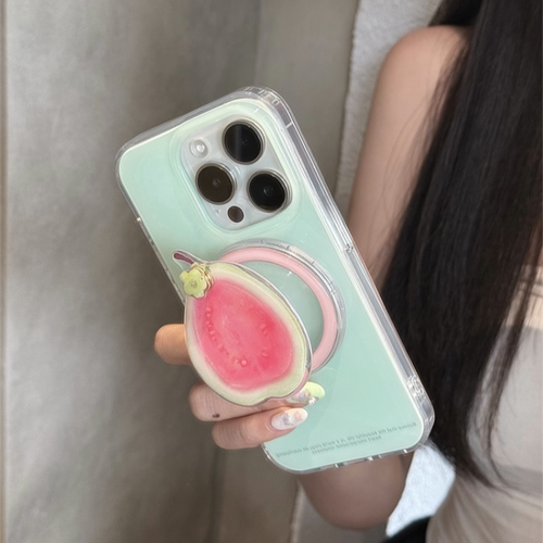 夏日薄荷绿芭乐旋转花朵磁吸支架适用Pura80华为Mate80/70/60PRO+手机壳Nova15/14Ultra/13新款P50畅享90/80S