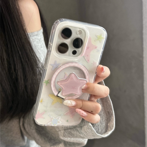 ins油画彩色星星折叠磁吸支架适用vivo y500/S30promini/X90/X300手机壳S20/X200S韩系V40/Y78+S19女X60/S18E