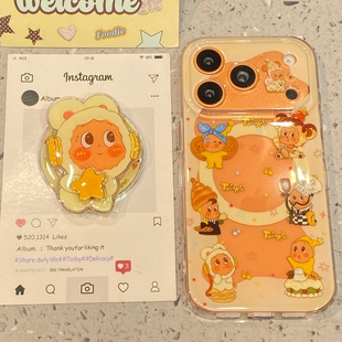 Reno15C A96 可爱百变星星人磁吸支架适用OPPO A3X保护套X8S A58 13手机壳findX9Pro卡通X7ultra新款 A6i