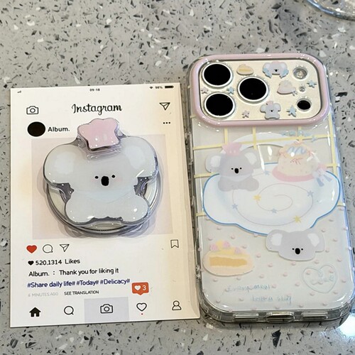 可爱童趣粉波点草莓蛋糕小考拉磁吸适用魅族22/20/meizu 21Pro手机壳note16简约9新款18/16/17SPRO防摔ucky08