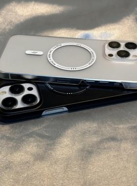 不包镜头FINDX8/X7适用OPPO Reno12/11手机壳磁吸圈K9/8pro7大孔A93s裸机A58磨砂X6高级感3/4硬壳A72半包5K/6