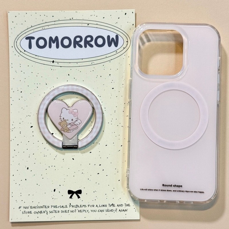 韩系爱心kitty猫折叠磁吸支架适用三星S25ultra/S24+/S22手机壳S23PLUS新款S20/S21fe防摔A56女A53/50/A32/55