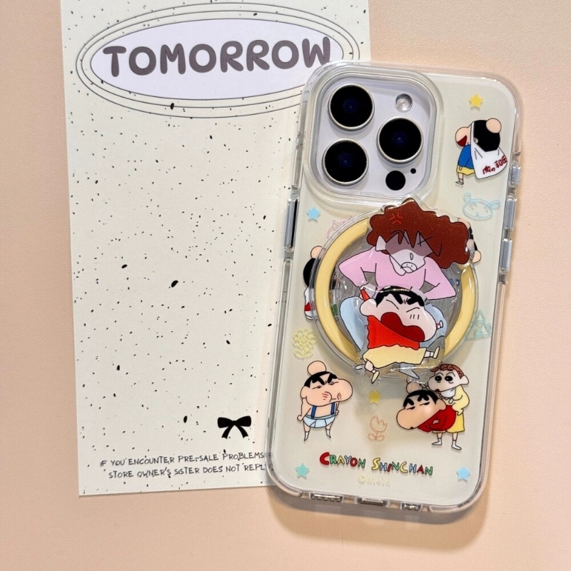 日系卡通美伢蜡笔小新磁吸支架适用Mate70PRO/60华为Nova14/13手机壳12pro/PURA80/70pro女P60防摔P50E畅享80