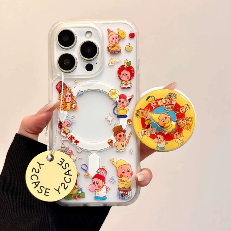 透白抱星旋转星星人磁吸支架适用vivo iQOO15/Z9turbo/Z10手机壳neo11卡通10pro+9/iqoo13女11S新款12防摔Z8X