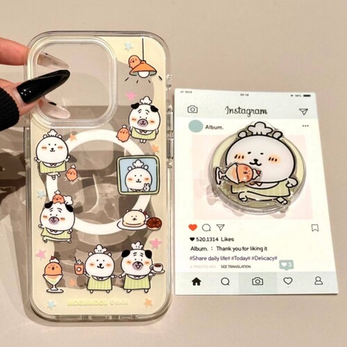 小众卡通自嘲熊旋转磁吸支架适用魅族22/20/meizu 21Pro手机壳note16创意9新款18S男女16/17SPRO防摔套ucky08