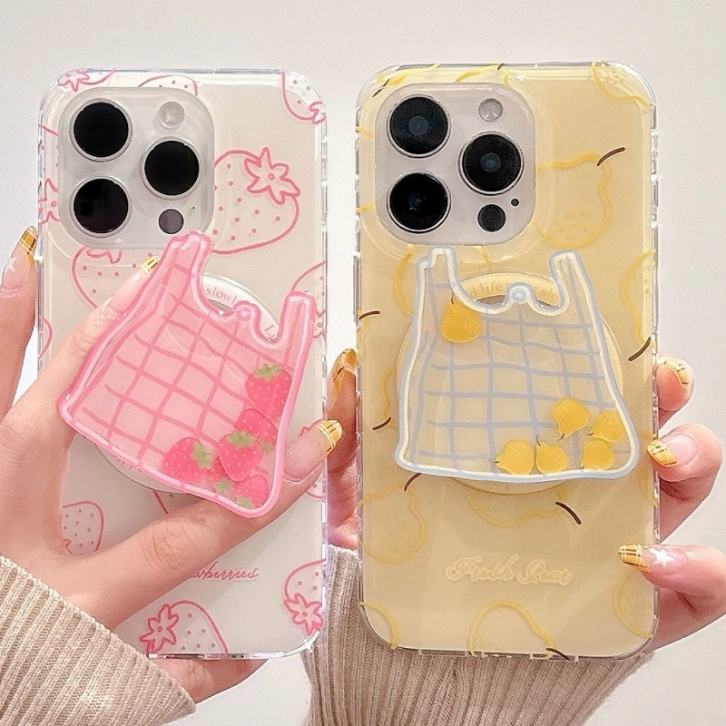 磁吸壳夏日草莓雪梨摇摇乐支架适用oppo realmeGTNEO7/GT7PRO真我11女GT2大师探索neo6se手机壳13/12x/11/Q5