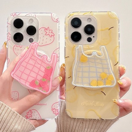 磁吸壳夏日草莓雪梨摇摇乐支架适用oppo realmeGTNEO7/GT7PRO真我11女GT2大师探索neo6se手机壳13/12x/11/Q5