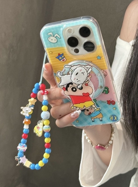 卡通蜡笔小新小白磁吸支架适用1加15/ACE6T一加Turbo6V手机壳13R/12/10R童趣11新款oneplusACE5/3Pro保护套2V