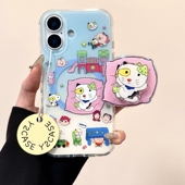 S25ultra S22 Note20手机壳A34新款 大耳朵图图小怪旋转磁吸支架适用三星S24 A55 S23卡通20 A51防摔S21fe A54