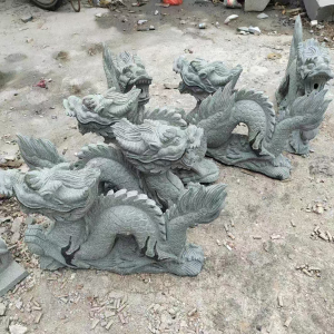 飞龙石雕传统镇宅古建屋脊装饰