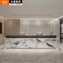 公司前台接待台现代简约酒店大厅物业办公室商铺烤漆吧台收银台桌