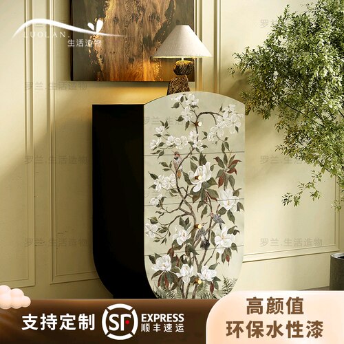 装饰入户高档收纳斗柜实木法式