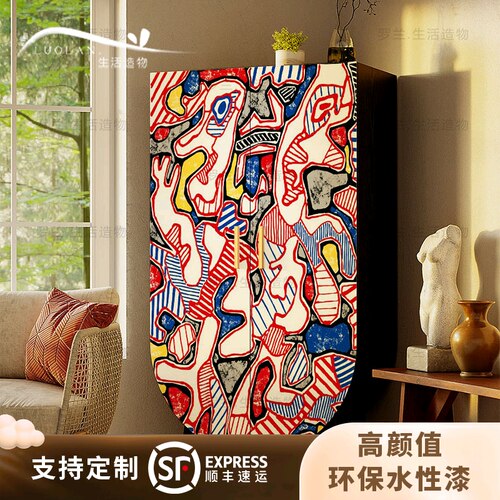 罗兰美式抽象落地实木免安装衣柜