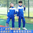 小学生蓝白运动服幼儿园园服演出团体高中学生班服 春秋款 校服套装