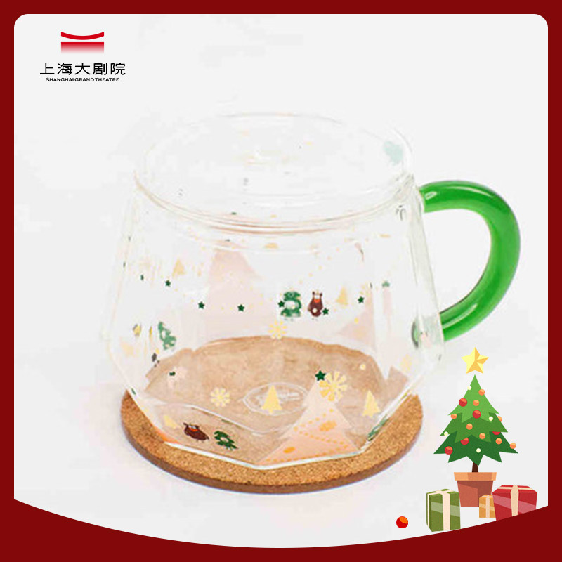 胡桃夹子 双人圆舞曲感温玻璃杯 圣诞袜冬季暖心礼情侣杯情人节礼