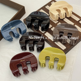 高级感简约加厚PC发夹韩版 百搭发抓气质抓夹女后脑勺盘发夹子 时尚