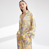 衬衫 海伦罗兰女士100%桑蚕丝套装 家居服印花长袖 领繁花83011002