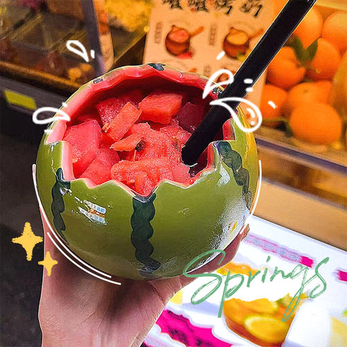 属于夏天的泡面西瓜碗！