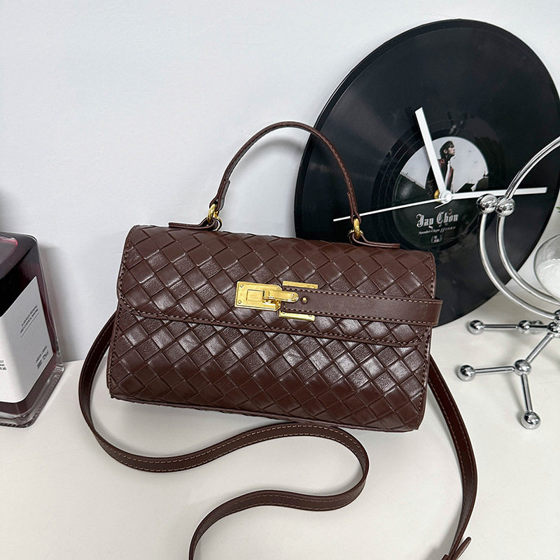 2026新款时尚手提小方包女士感百搭通勤单肩包编织纹拉链斜挎包,箱包皮具/热销女包/男包,通用款女包,淘宝优惠券,粉丝福利购,淘宝优惠卷