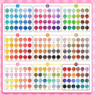 青柠檬拼豆补充包材料包全套221色全色融合豆mard同款补充装分装