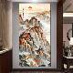 有山无水靠山图泰山日出挂画入门玄关风景自粘办公室客厅定制YB2