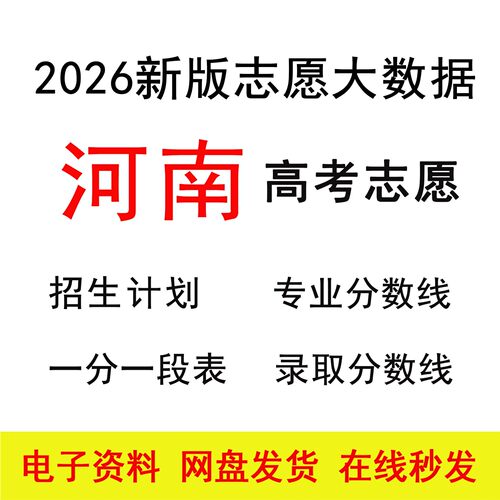 2026河南高考志愿填报指南数据招生计划录取分数位次专家版Excel
