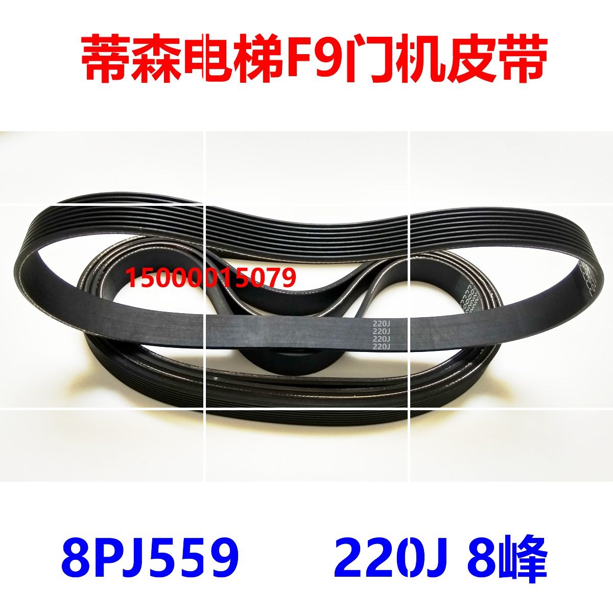 蒂森电梯F9门机配套 220J 多楔带 8PJ559 8峰7槽 多沟带 皮带现