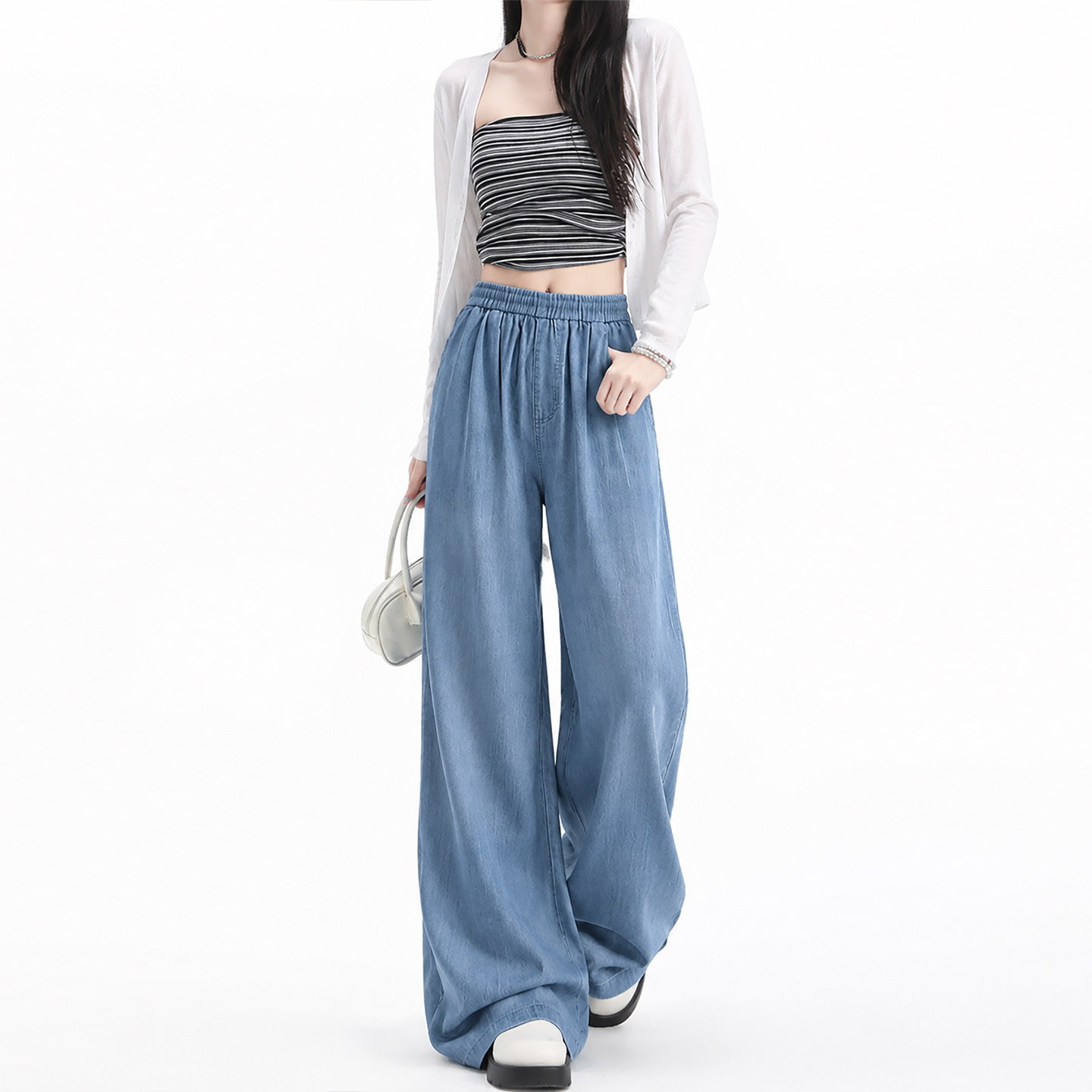 直筒牛仔裤女裤子2026新款秋季胖mm大码显瘦小个子休闲窄版阔腿裤
