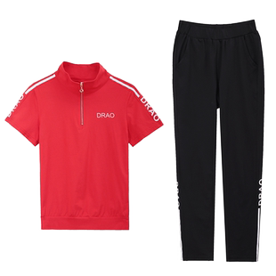 运动套装女夏季2025年新款纯棉立领休闲服卫衣女士夏天名牌两件套