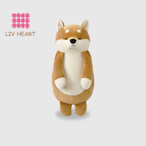 日本LIVHEART 呼噜学院 柴犬玩偶抱枕多功能按摩靠垫护腰靠枕靠垫