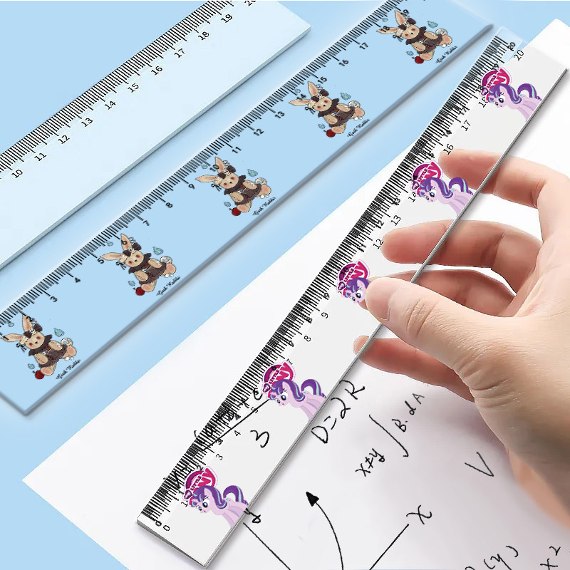 小学生专用尺子直尺20cm厘米标尺卡通可爱亚克力文具用品绘图刻度
