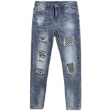 2021春夏款水洗韩版潮流弹力牛仔裤男微跨小脚裤QT5031-89030-P95，男装牛仔裤，电商D218