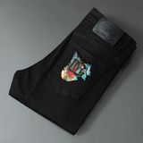 四季潮款水洗刺绣牛仔裤男轻奢欧货休闲百搭长裤D218-769-P90，男装牛仔裤，电商D218