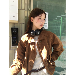 复古氛围感麂皮工装 私藏重工设计款 夹克外套 Jennie同款 WHYSTUDIO