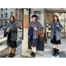 WHYSTUDIO 双面呢大衣 山羊绒高奢质感3ways翻领立领牛角扣中长款