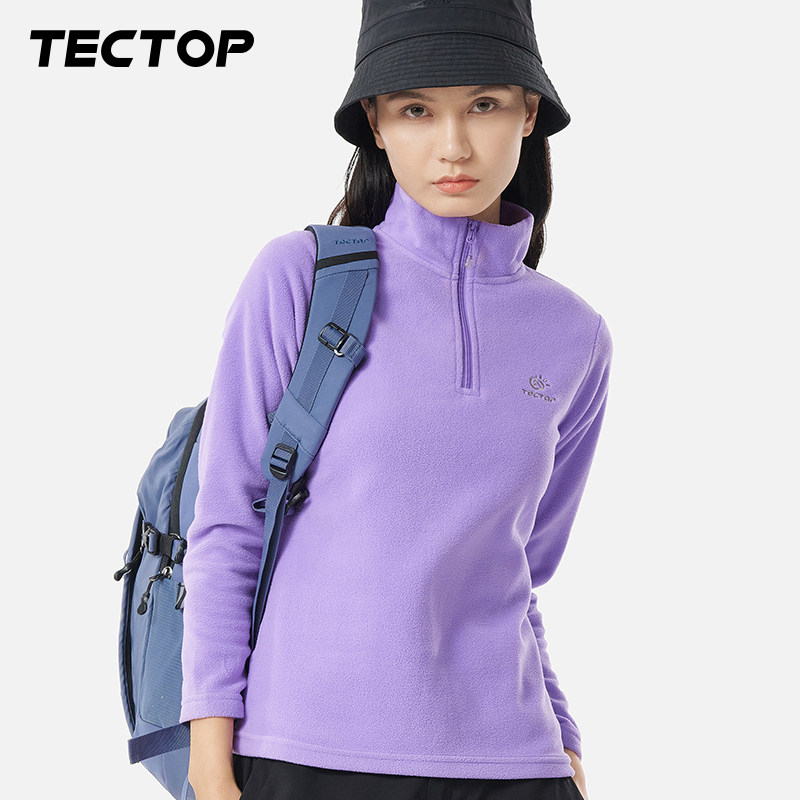 TECTOP/探拓户外运动摇粒绒卫衣女抓绒衣冲锋衣内胆保暖女外套