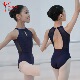 路易十四芭蕾舞成人儿童女形体服练功服连体服高领后背搭扣挂脖款