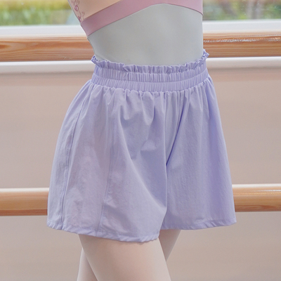 LOUISXIV路易十四静音热身短裤裙芭蕾舞蹈桑拿弹力 花边短裤