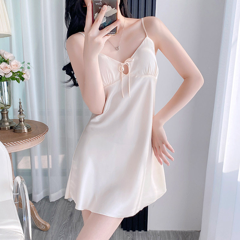 睡衣女春秋性感冰丝绸图片