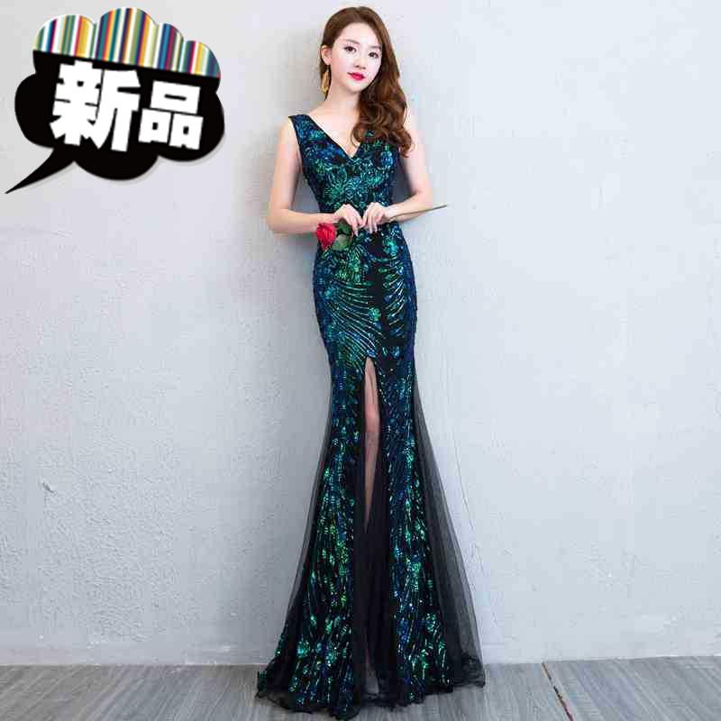 晚礼服2f020新款黑色长款敬酒服新娘结婚主持人宴会修身鱼尾连衣|ruв категории Женская одежда, Cвадебные платья, платье/вечернее платье - от Buy2taobao.com для оказания профессиональной услуги покупки агента Taobao
