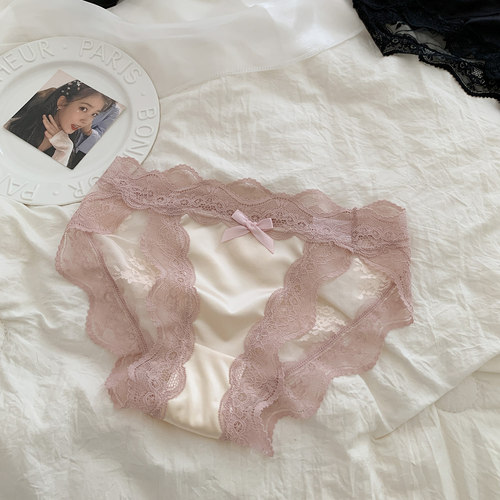 纯欲蕾丝内裤高开叉低腰三角裤